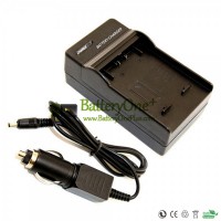 Replacement Charger for Sony NP-FH30 NP-FH40 NP-FH50 NP-FH60 NP-FH70 NP-FH100 with Car Charging Cable