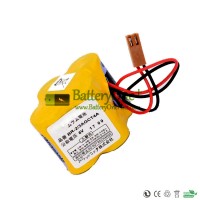 Replacement Battery for FANUC A98L-0031-0025 A06B-6114-K504 6V Brown Connector