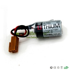 Replacement Battery for PLC ER3V 3.6V JZSP-BA01 Brown Connector